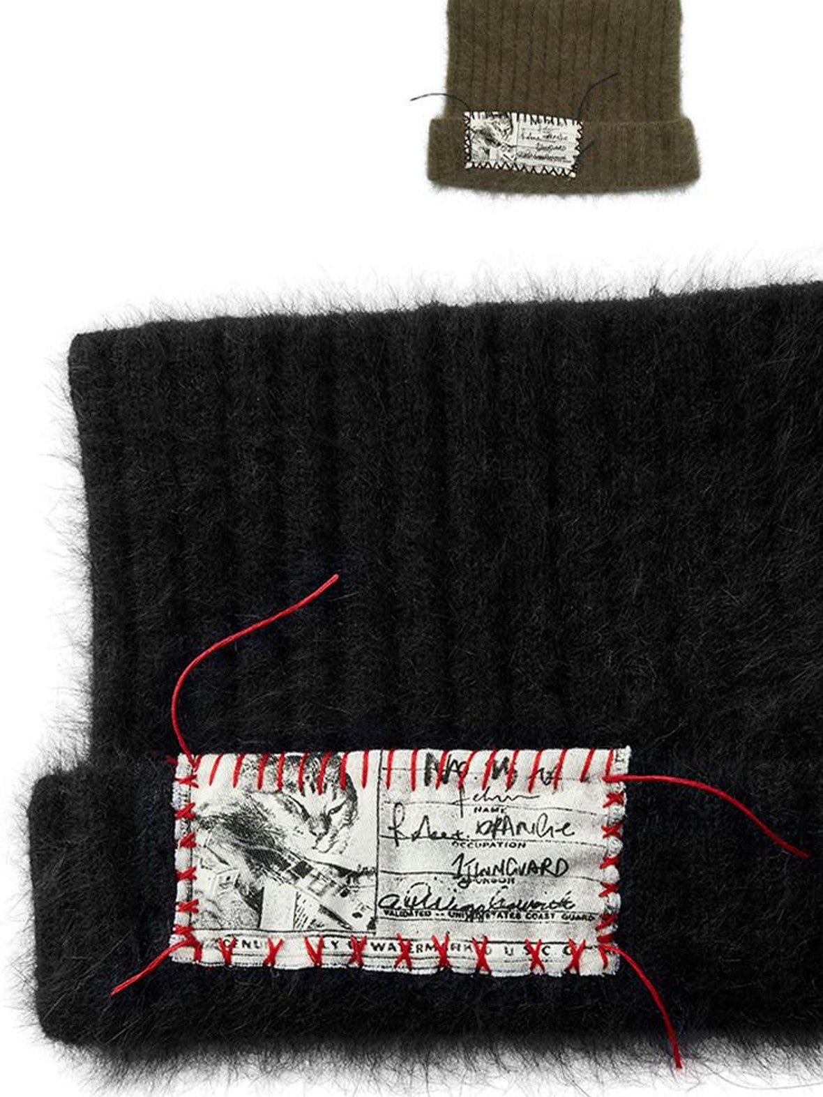 1JINN STUDIO Cat Ear Hand Sewn Label Solid Color Women&