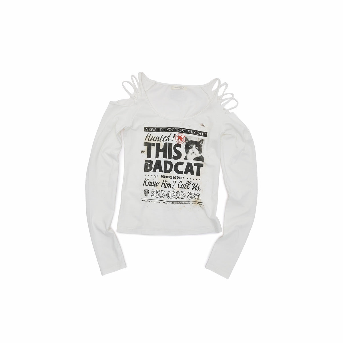 1JINN_STUDIO_Cat_News_Print_Cold_Shoulder_Distressed_Women&
