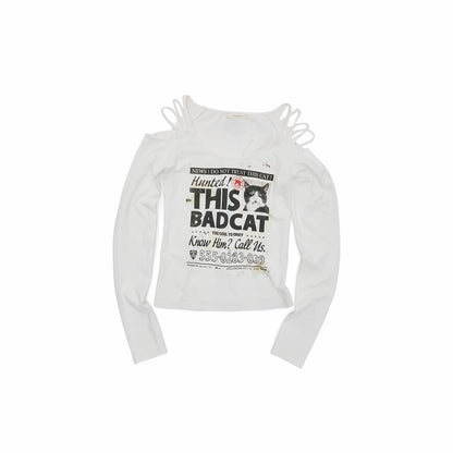1JINN_STUDIO_Cat_News_Print_Cold_Shoulder_Distressed_Women&