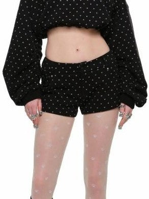 1JINN STUDIO Cat Paw Polka Dot Hooded Zip Cardigan Women&