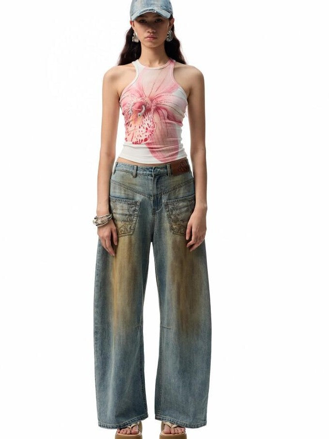 1JINN STUDIO Classic Washed Distressed Ripped Women&