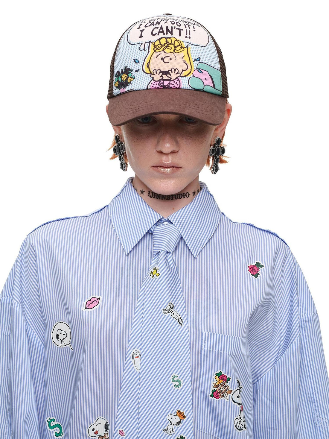 1JINN STUDIO Color Block Comic Print Streetwear Women&