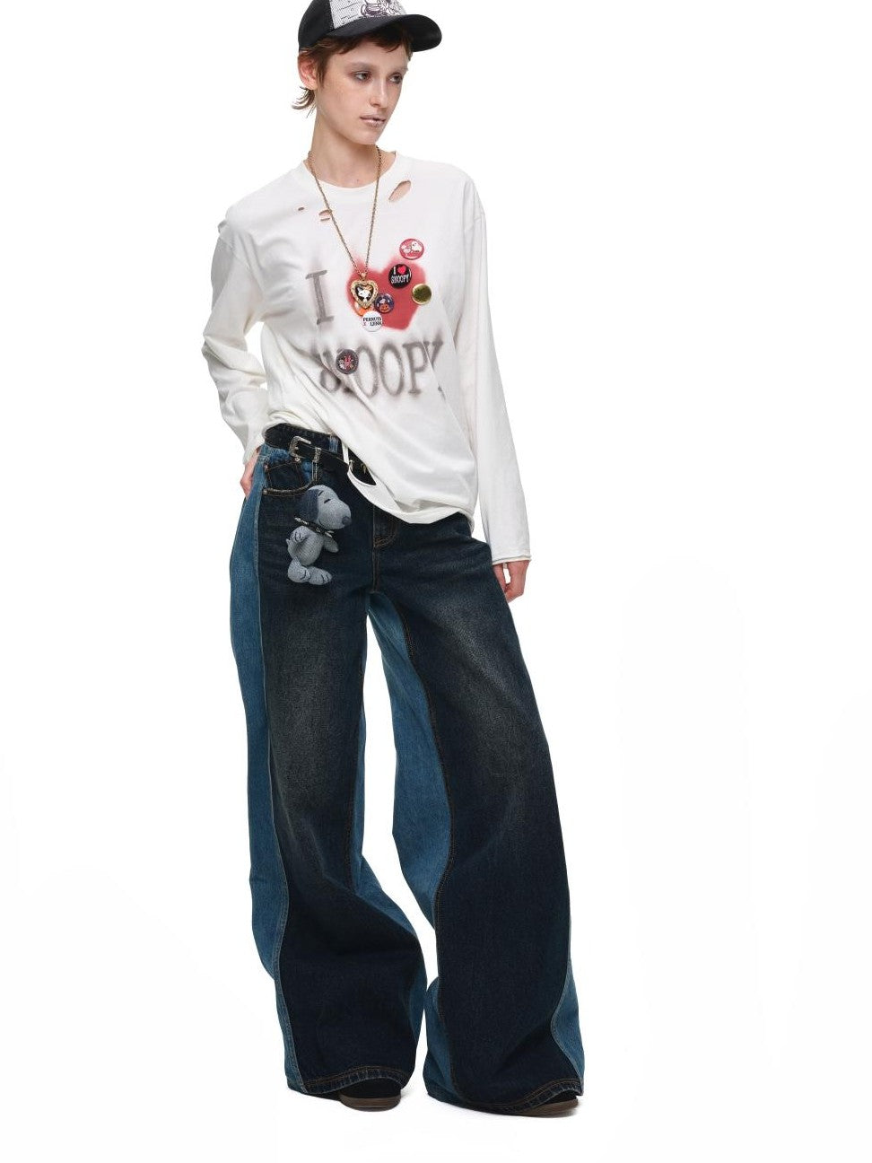 1JINN STUDIO Color Block Embroidered Women&