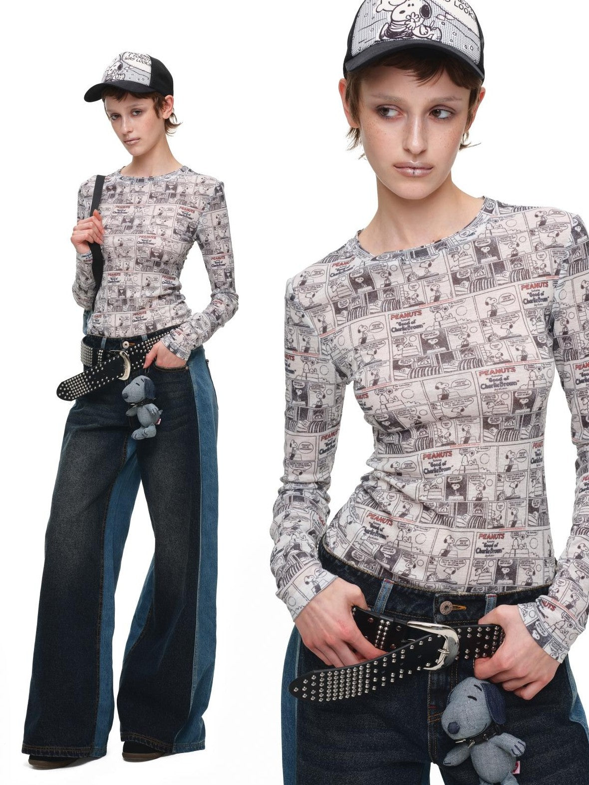 1JINN STUDIO Color Block Embroidered Women&