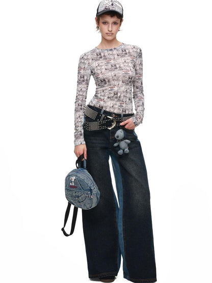 1JINN STUDIO Color Block Embroidered Women&