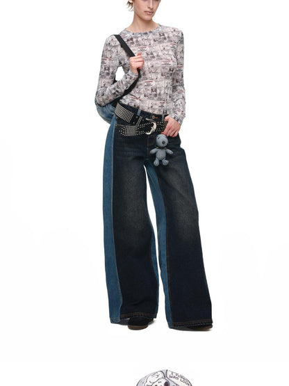 1JINN STUDIO Color Block Embroidered Women&