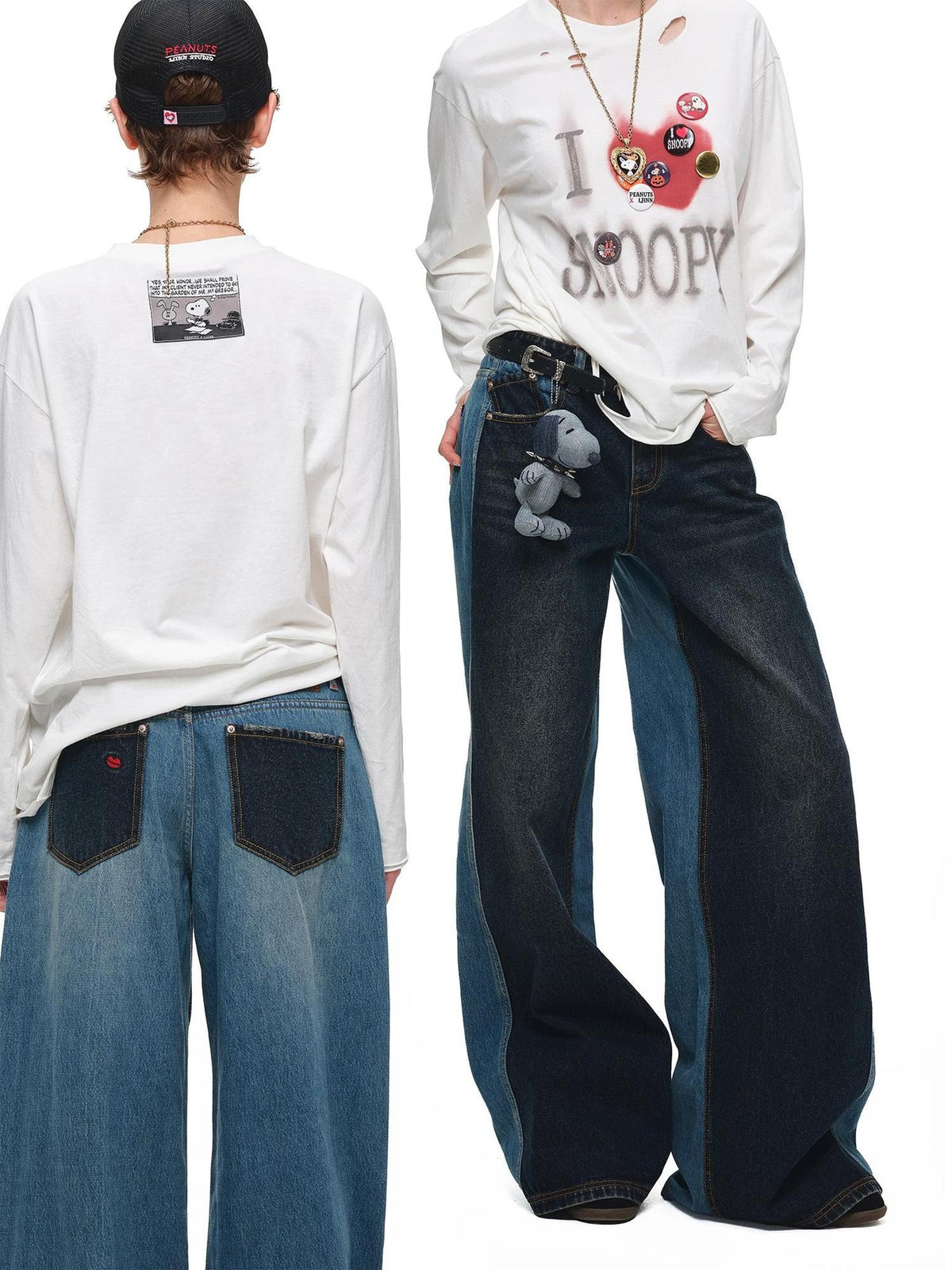 1JINN STUDIO Color Block Embroidered Women&