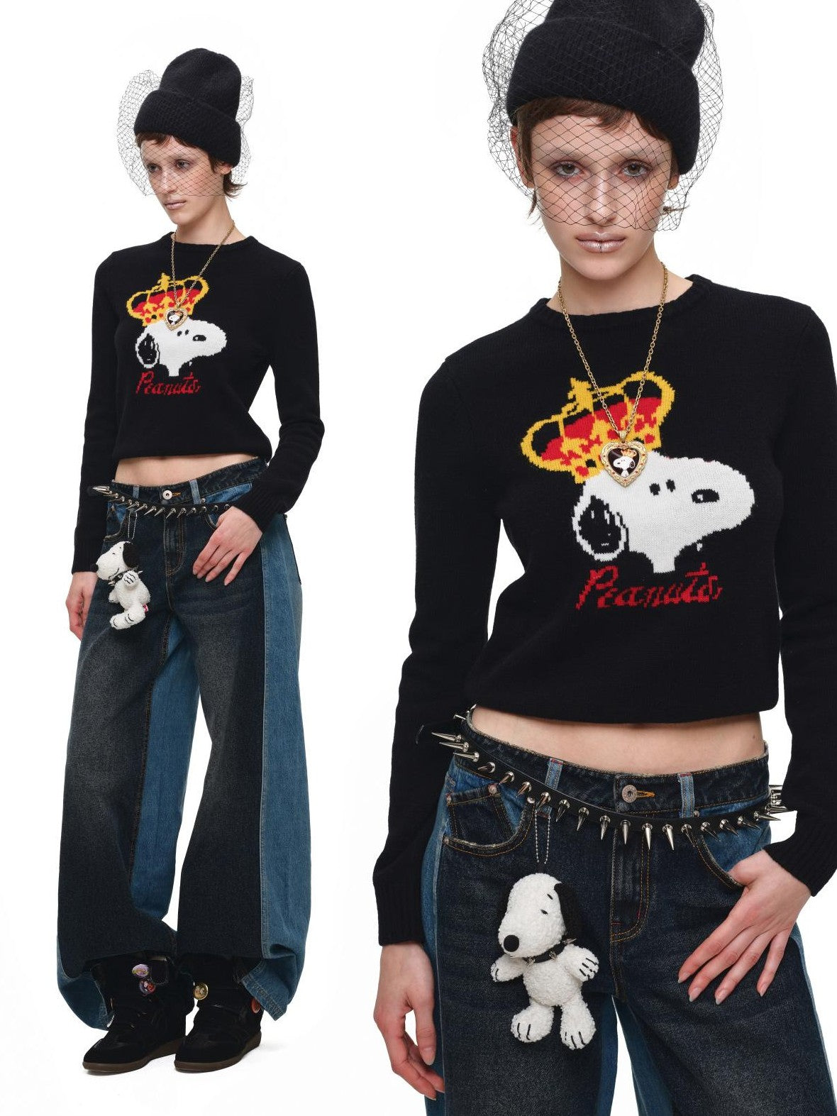 1JINN STUDIO Color Block Embroidered Women&