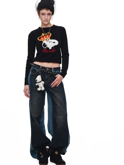 1JINN STUDIO Color Block Embroidered Women&