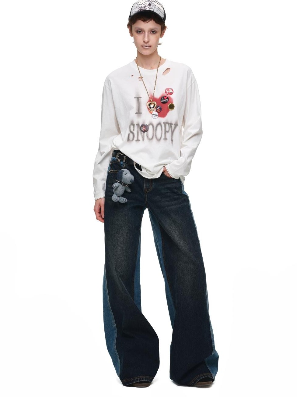 1JINN STUDIO Color Block Embroidered Women&
