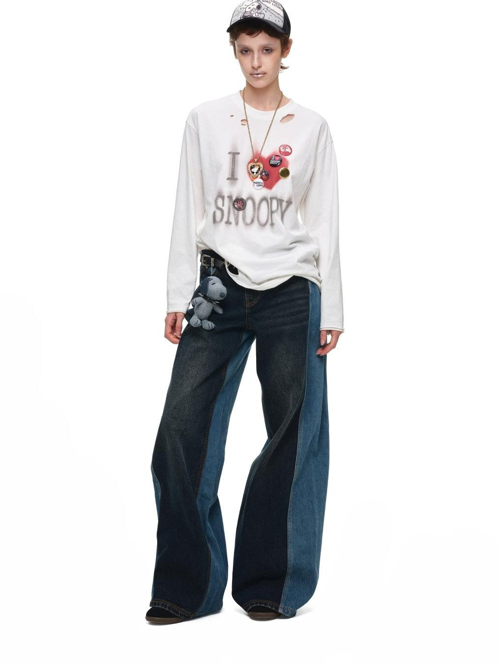 1JINN STUDIO Color Block Embroidered Women&