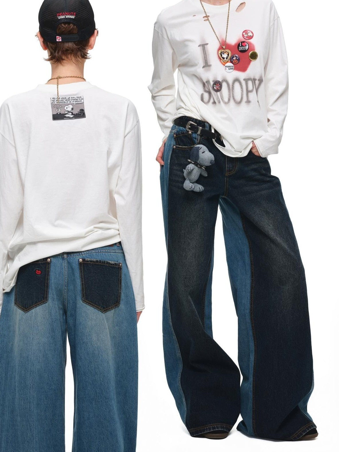 1JINN STUDIO Color Block Embroidered Women&