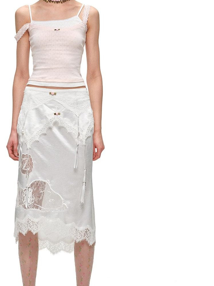 1JINN STUDIO Colorblock Asymmetrical Faux Two Piece Women&