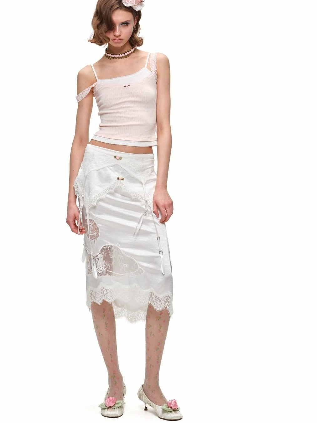 1JINN STUDIO Colorblock Asymmetrical Faux Two Piece Women&
