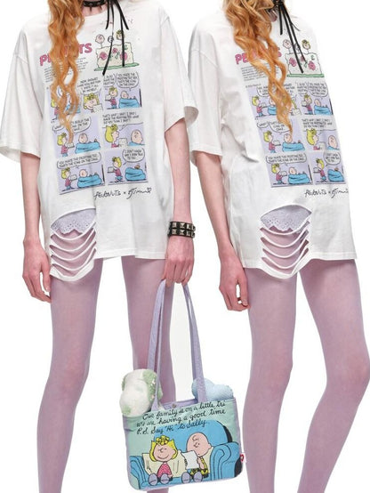 1JINN STUDIO Colorblock Comic Print Women&