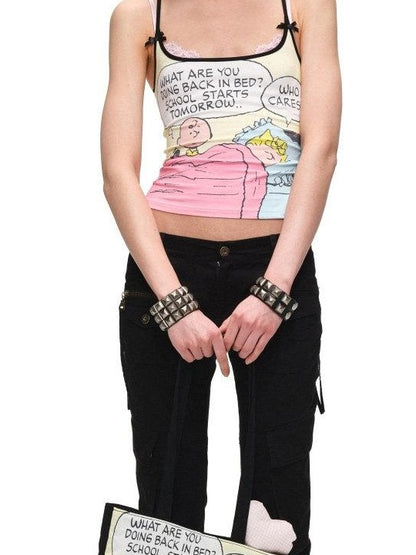 1JINN STUDIO Colorblock Comic Print Women&