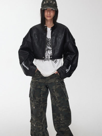 1JINN STUDIO Colorblock Letter Print Patch Structured Women&