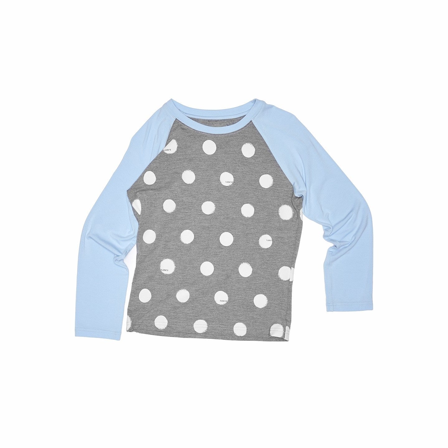 1JINN_STUDIO_Colorblock_Polka_Dot_Print_Raglan_Three_Quarter_Sleeve_Women&