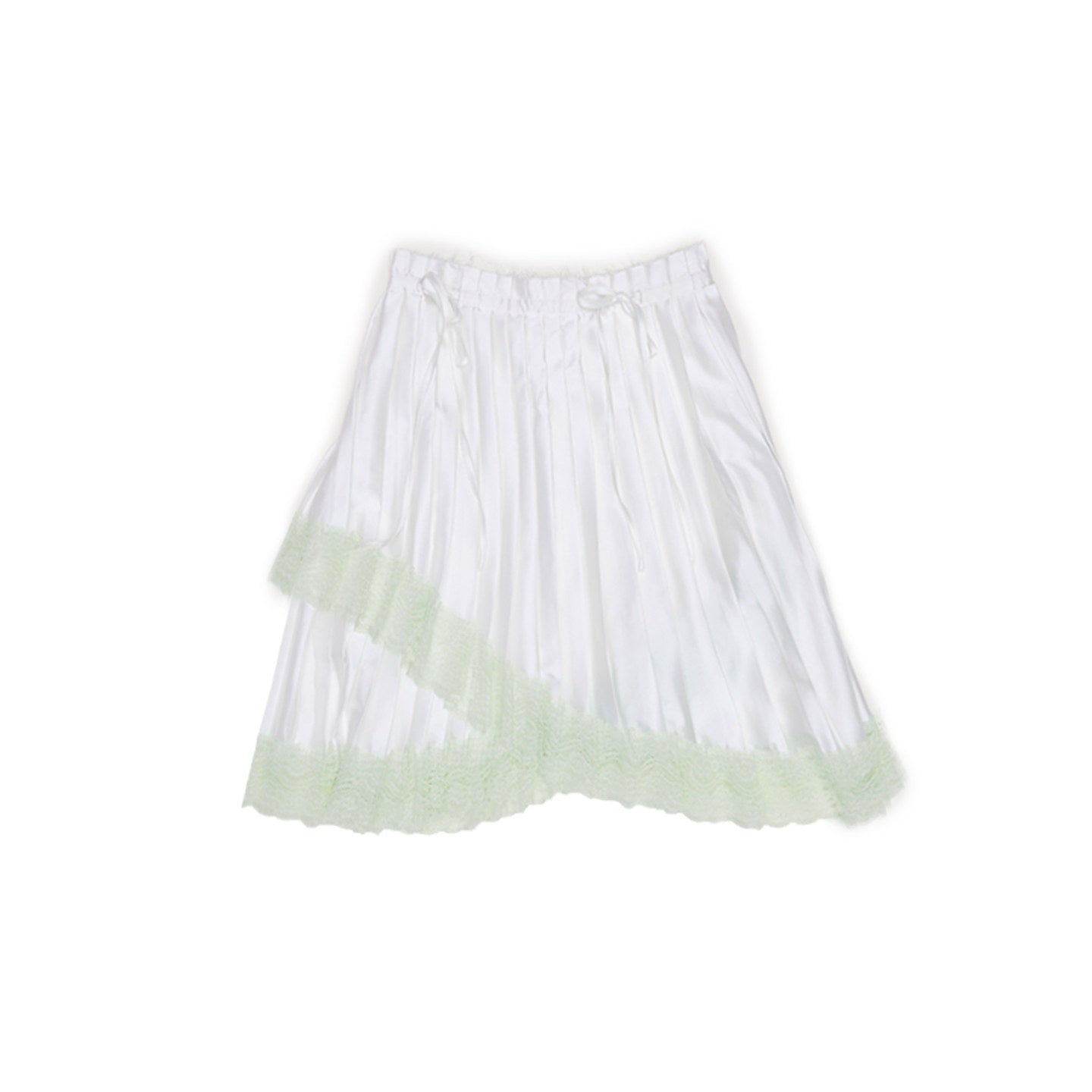 1JINN_STUDIO_Colorblock_Satin_Splice_Lace_Drawstring_Irregular_Pleated_Women&