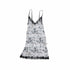 1JINN_STUDIO_Comic_Print_Lace_Trim_V-neck_A_Line_Women&