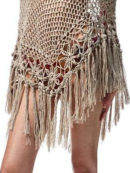 1JINN STUDIO Crackle Embroidered V Cut Pointed Women&
