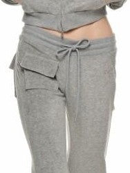 1JINN STUDIO Cropped Raccoon Fur Trim Hood Micro Flare Slim Women&