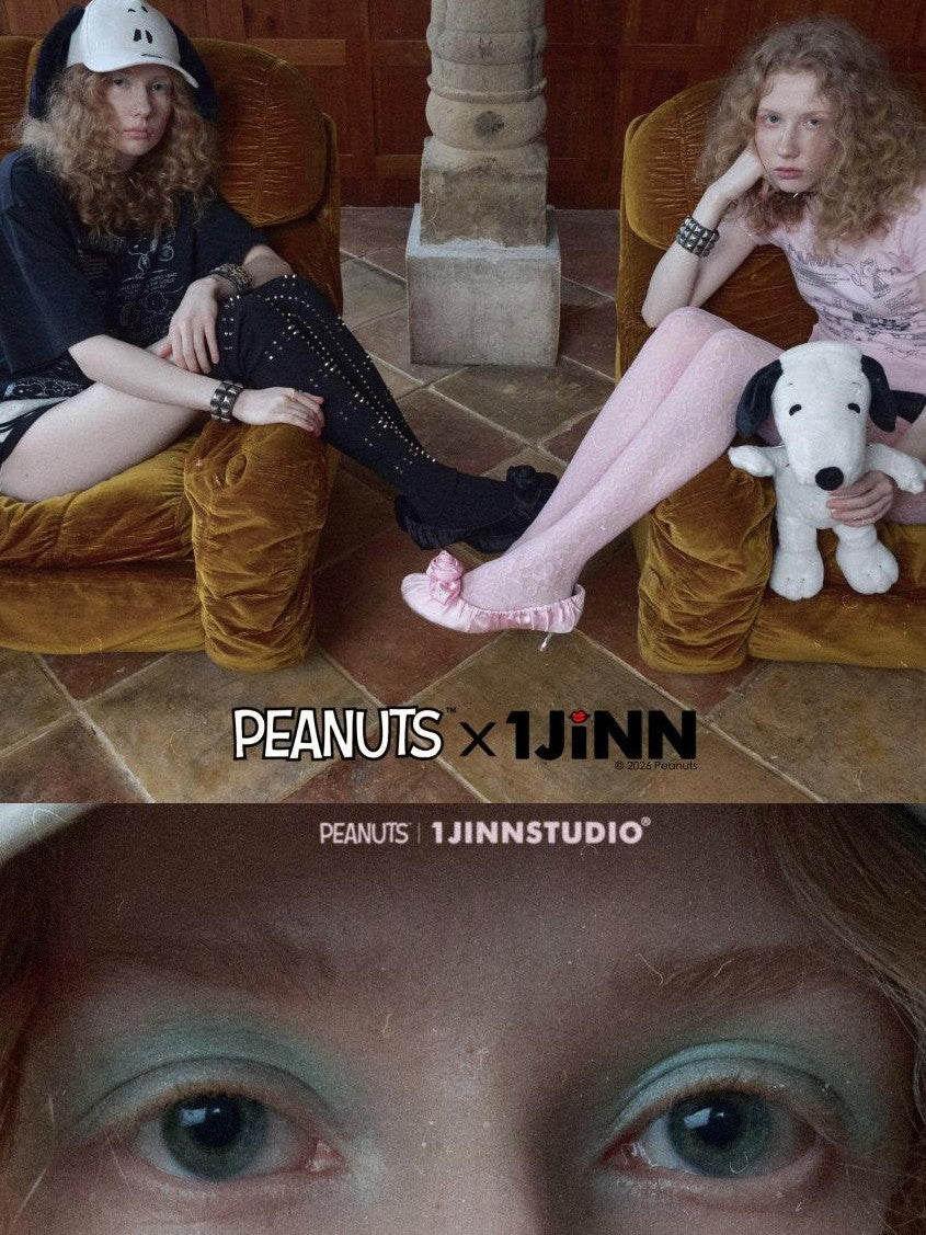 1JINN STUDIO Cute Novelty Detachable Dog Ear Playful Print Women&
