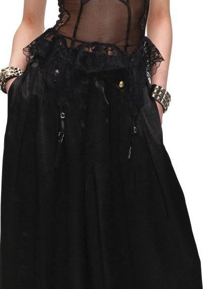 1JINN STUDIO Delicate Micro Sheer Fishbone Panel Lace Trim Women&