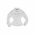 1JINN_STUDIO_Distressed_White_Cinched_Waist_Slimming_Polo_Collar_Women&