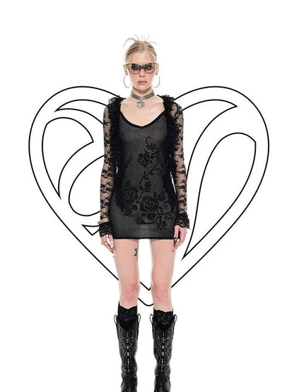 1JINN STUDIO Dreamy Lace Trim Close Fit Women&
