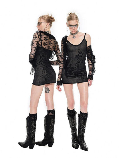 1JINN STUDIO Dreamy Lace Trim Close Fit Women&