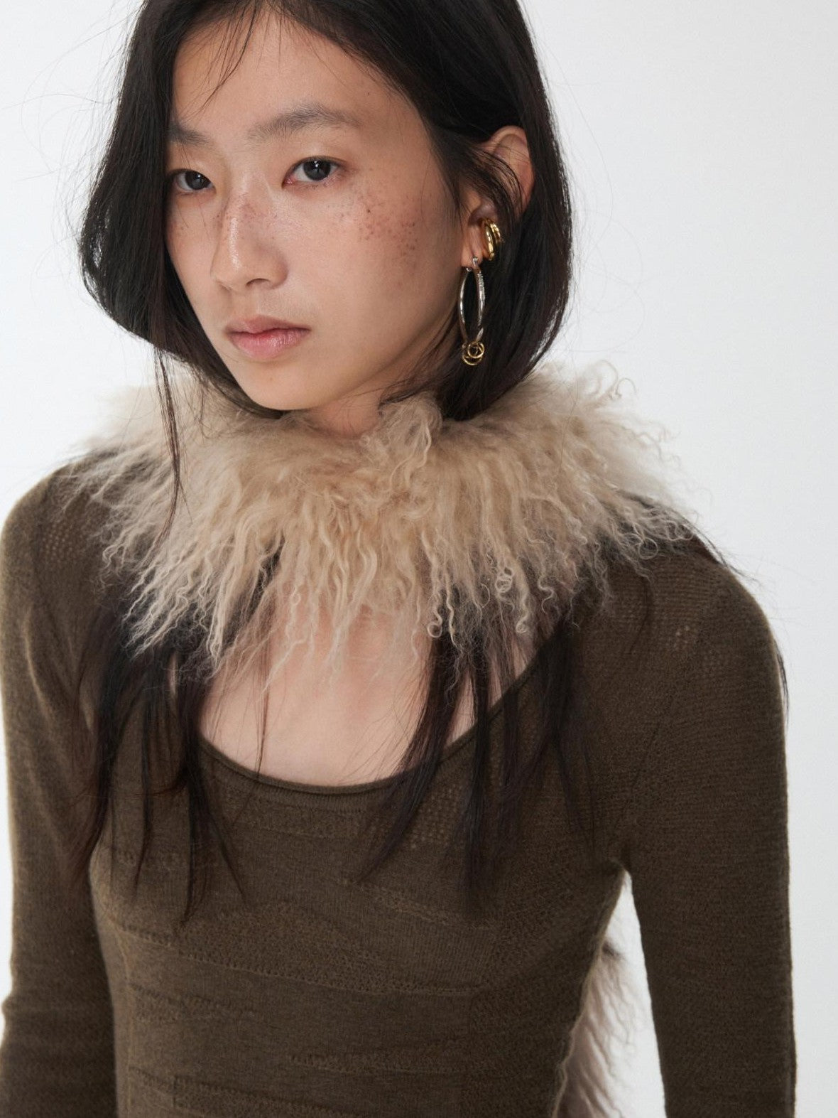 1JINN STUDIO Equestrian Jacquard Openwork Slim Fit Knit Women&