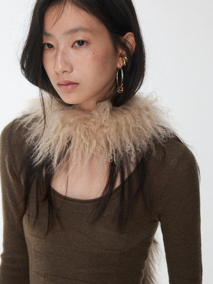 1JINN STUDIO Equestrian Jacquard Openwork Slim Fit Knit Women&