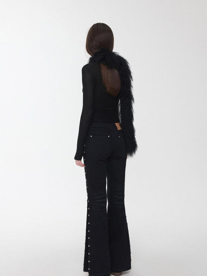 1JINN STUDIO Equestrian Jacquard Openwork Slim Fit Knit Women&