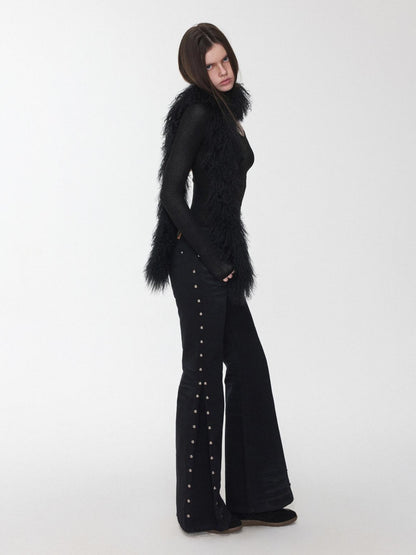 1JINN STUDIO Equestrian Jacquard Openwork Slim Fit Knit Women&