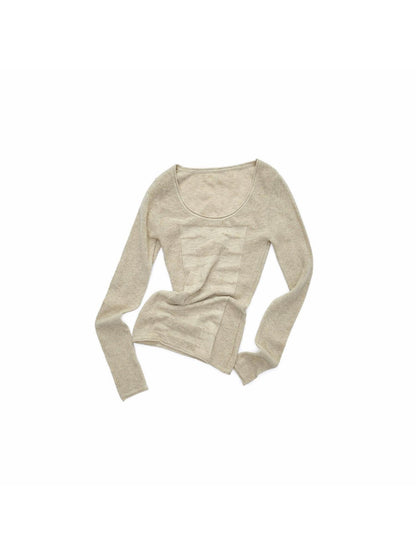 1JINN STUDIO Equestrian Jacquard Openwork Slim Fit Knit Women&