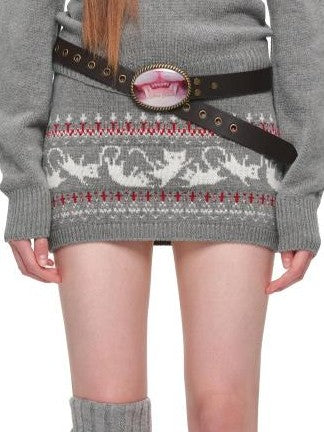 1JINN STUDIO Fair Isle Animal Jacquard Women&
