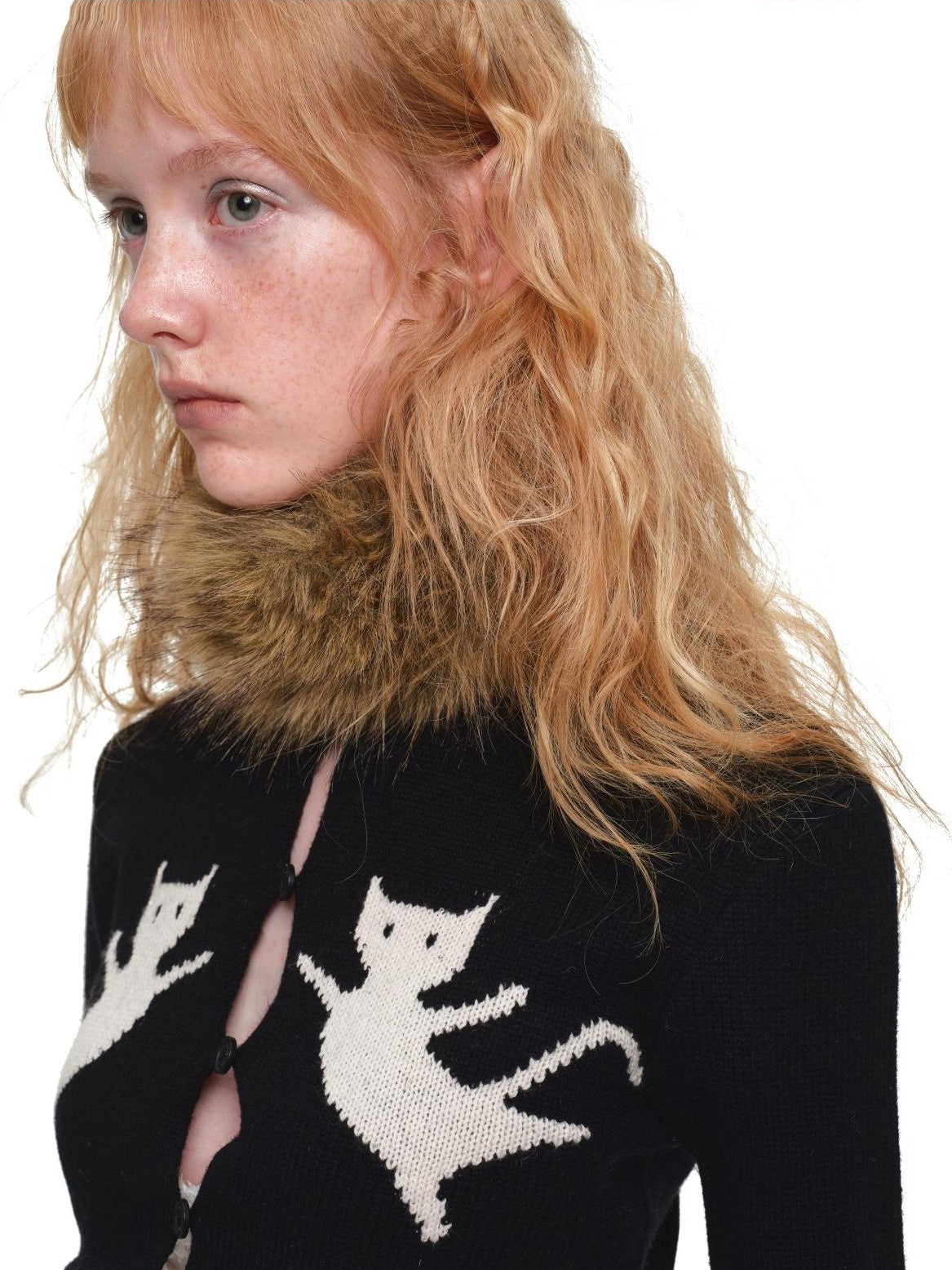 1JINN STUDIO Fair Isle Animal Jacquard Women&