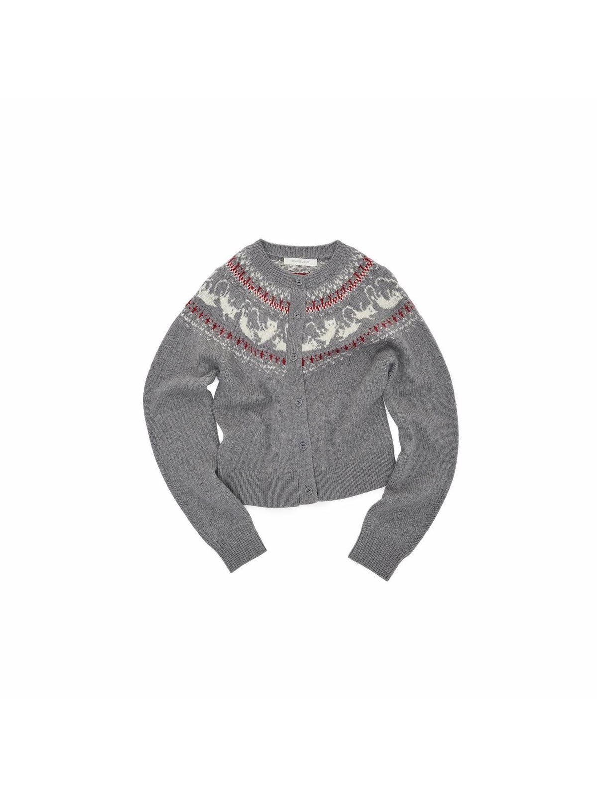 1JINN STUDIO Fair Isle Cat Jacquard Knit Women&