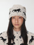1JINN STUDIO Fair Isle Pony Jacquard Adjustable Drawstring Women&