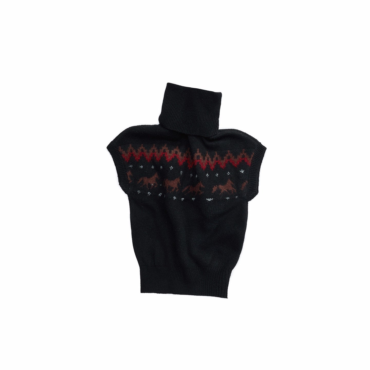 1JINN_STUDIO_Fair_Isle_Pony_Jacquard_High_Neck_Short_Sleeve_Women&