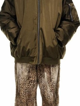 1JINN STUDIO Flight Parka Eco Faux Fur Patchwork Women&