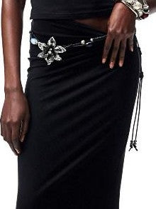 1JINN STUDIO Floral Print Rhinestone Women&