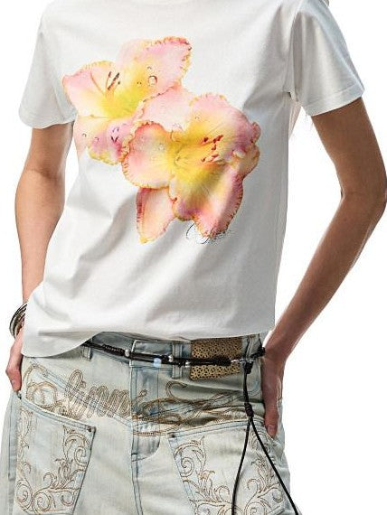 1JINN STUDIO Floral Print Straight Crewneck Women&