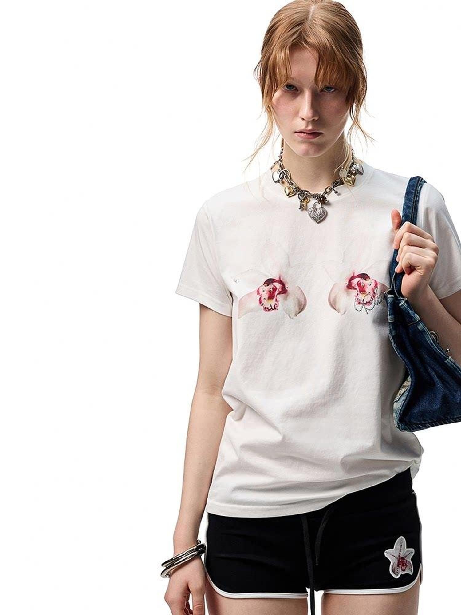1JINN STUDIO Floral Print Straight Crewneck Women&