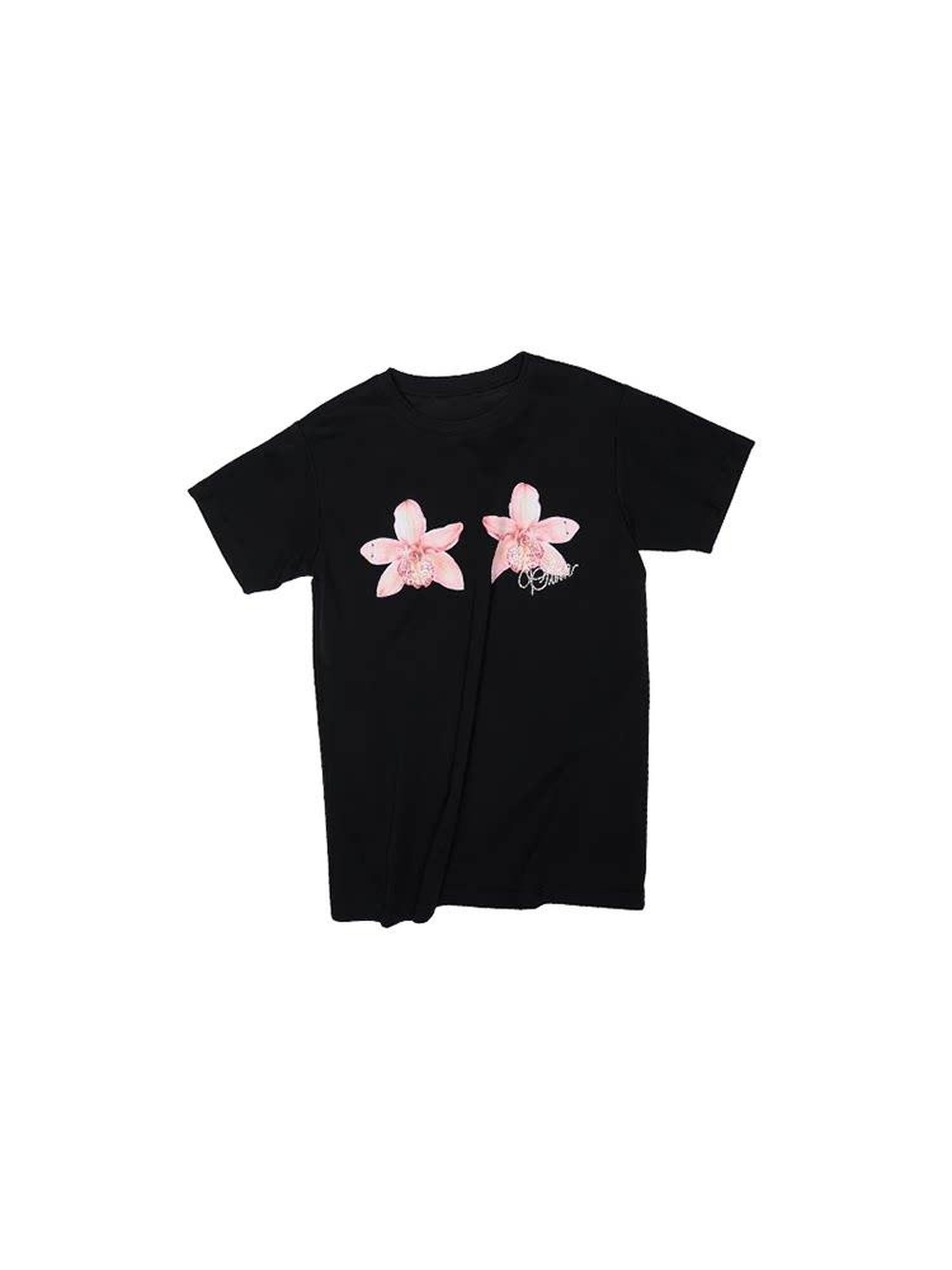 1JINN STUDIO Floral Print Straight Crewneck Women&