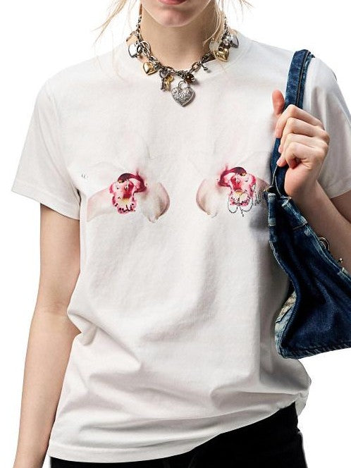 1JINN STUDIO Floral Print Straight Crewneck Women&