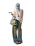 1JINN STUDIO Floral Rhinestone Sheer Asymmetrical Racerback Women&