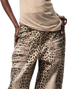 1JINN STUDIO Floral Rhinestone Sheer Asymmetrical Racerback Women&