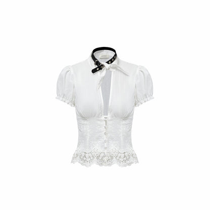 1JINN_STUDIO_French_Deep_V_Tie_Neck_Waist_Cinching_Slimming_Women&